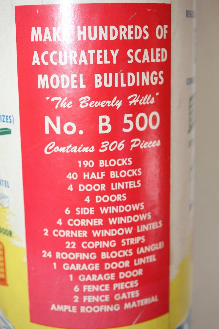 Block City Plastic Block Building Set, No. B 500, Tri-State Plastic Molding Co