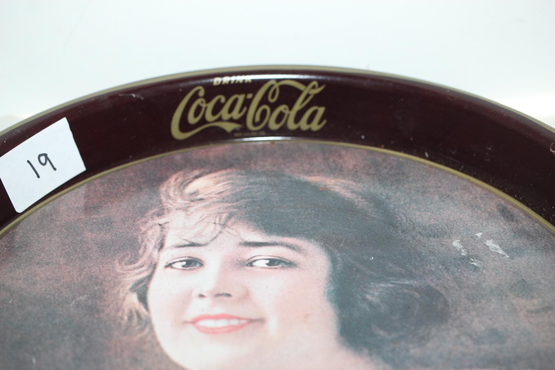 Coca Cola Tray, Metal, Oval, 15"L x 12 1/2"W