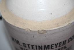 Wm. Steinmeyer Co. Jug, Wine Merchants, Milwaukee, WI., 11 1/2" x 7" round