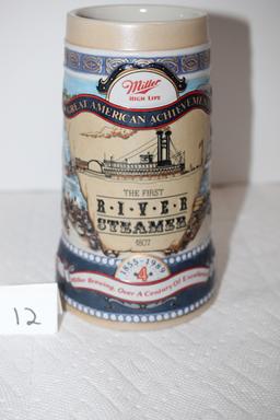 Miller High Life Beer Stein, Great American Achievements, The First River Steamer