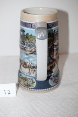 Miller High Life Beer Stein, Great American Achievements, The First River Steamer