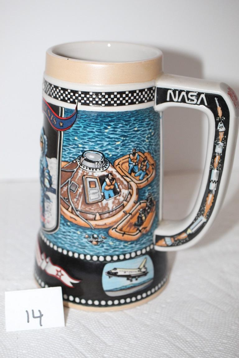 Miller High Life Beer Stein, Great American Achievements, First Man On The Moon 1969