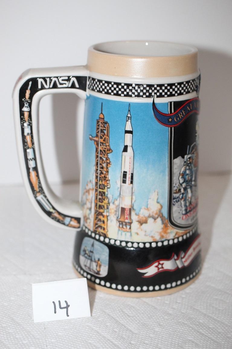 Miller High Life Beer Stein, Great American Achievements, First Man On The Moon 1969