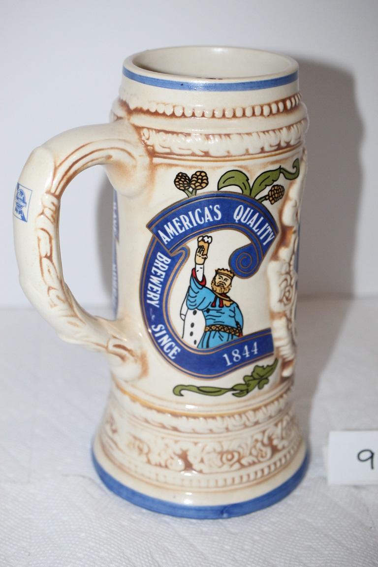 Pabst Blue Ribbon Beer Stein, #004733, Limited Edition, Hand Crafted In The USA