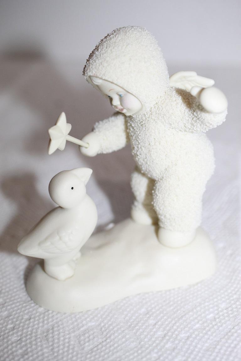 Snowbabies Figurine, Dreams Do Come True, 2000, 56.69058, Porcelain, Dept. 56, 4 1/2"