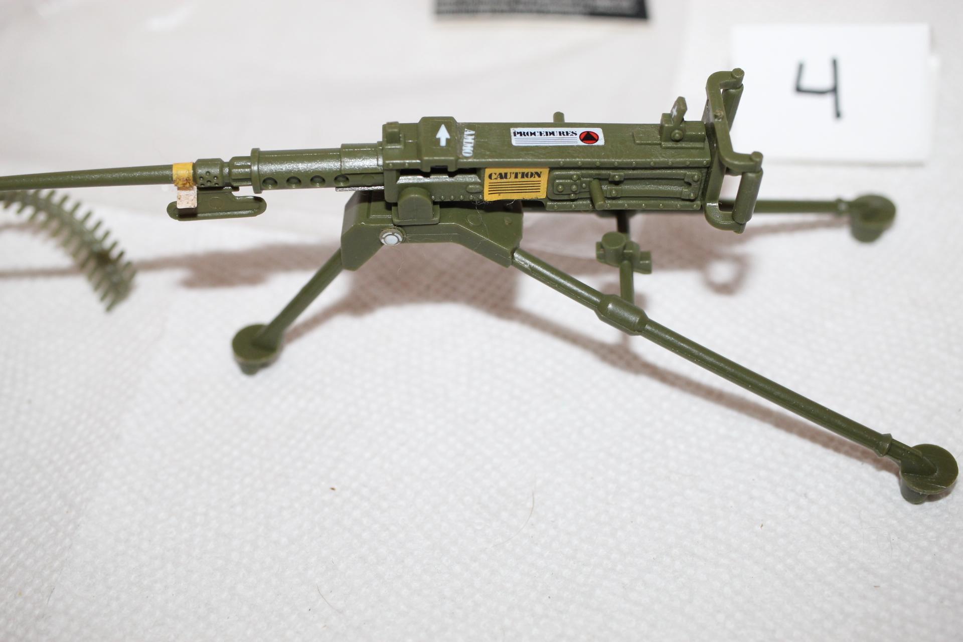 Vintage Rambo .50 Caliber Machine Gun Toy, Plastic, 7"L