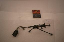 Vintage Rambo .50 Caliber Machine Gun Toy, Plastic, 7"L