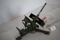 Vintage Rambo 20mm Automatic Cannon Toy, Instruction Guide, Coleco, Item#0835, Plastic, 12"L