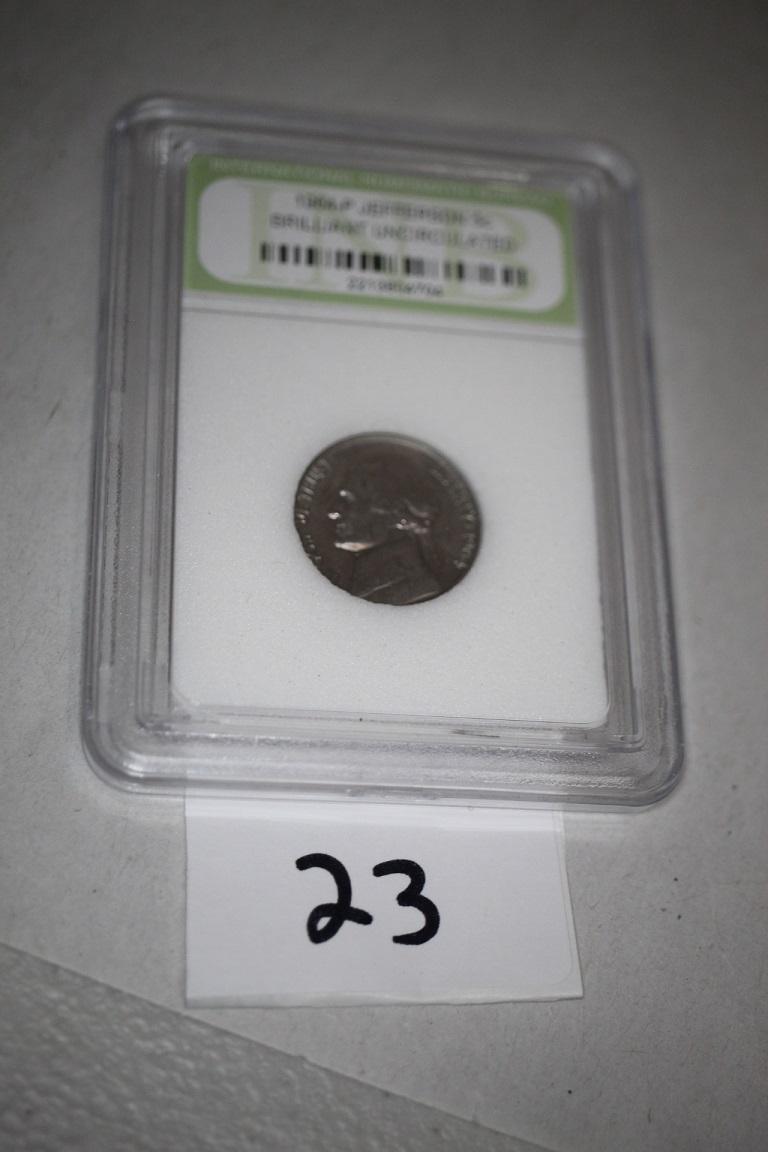 1964-P Jefferson Nickle, Brilliant Uncirculated, International Numismatic Bureau, 2213604704