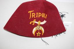 Tripoli Shriner Hat & Shriners Hospitals For Crippled Children Certificate