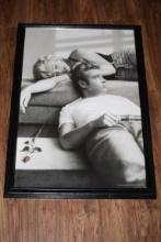 Framed Marilyn Monroe & James Dean Poster, 39 1/2" x 27 1/4" Including Frame