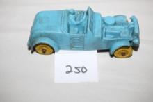 Vintage Auburn Rubber Blue Toy Car, #2, 4"