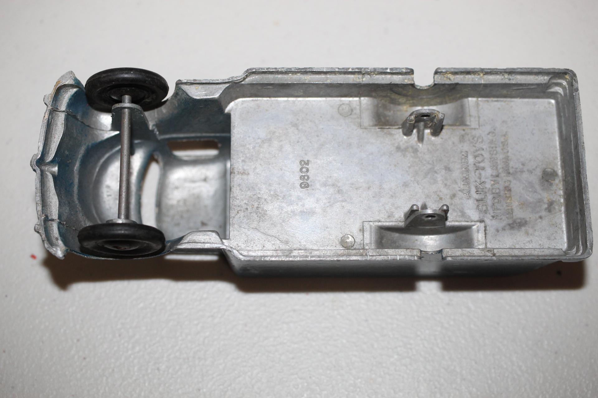 Vintage Slik Toy Truck, Aluminum, #9602, 7", Missing Rear Wheels