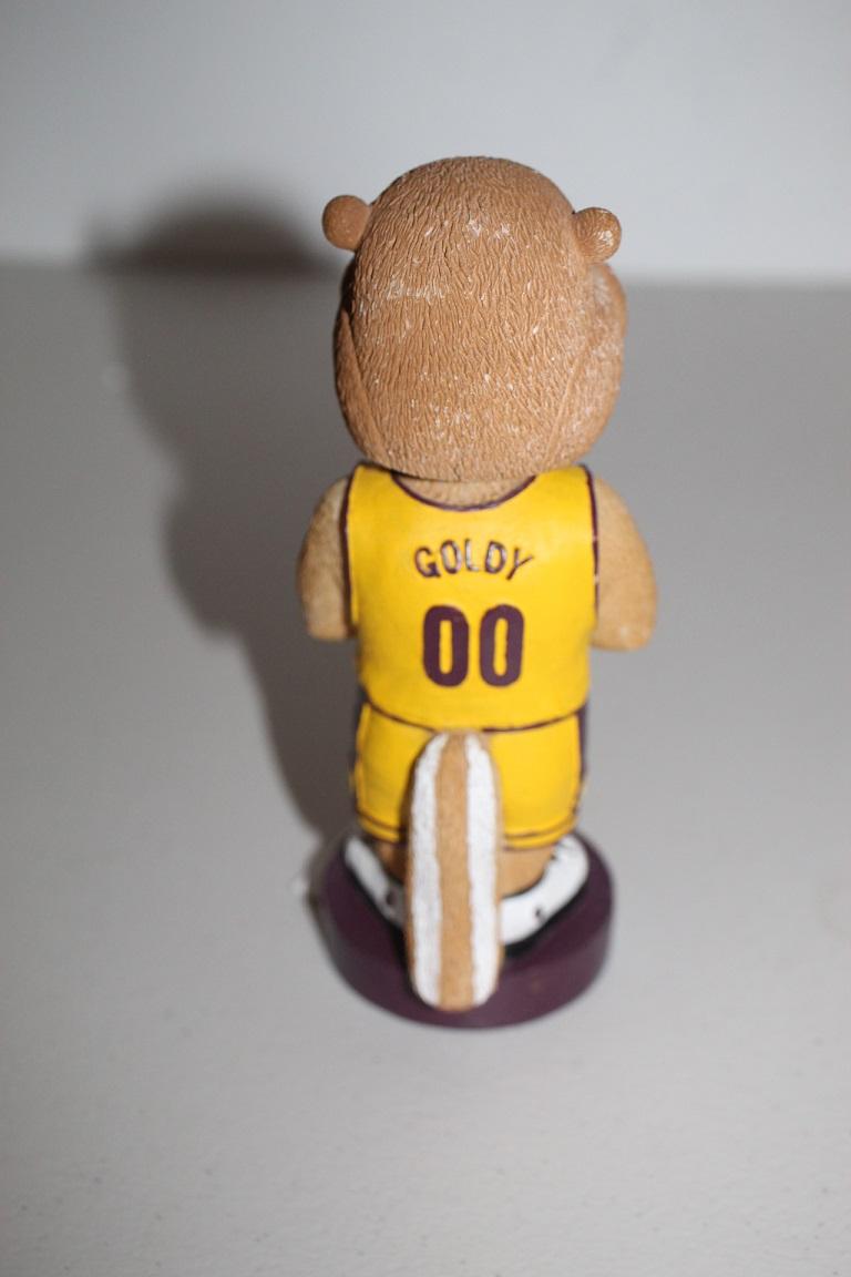 Goldy Basketball Bobblehead, Minnesota Golden Gophers, Rainbow Foods, Bobble Dobbles, 6 1/2"