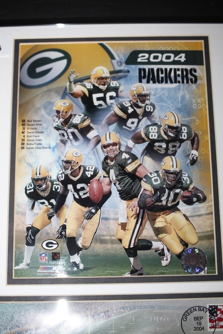 Framed & Matted 2004 Packers Picture, Lambeau Field Envelope, NFL, 16 1/4" x 12 1/4"