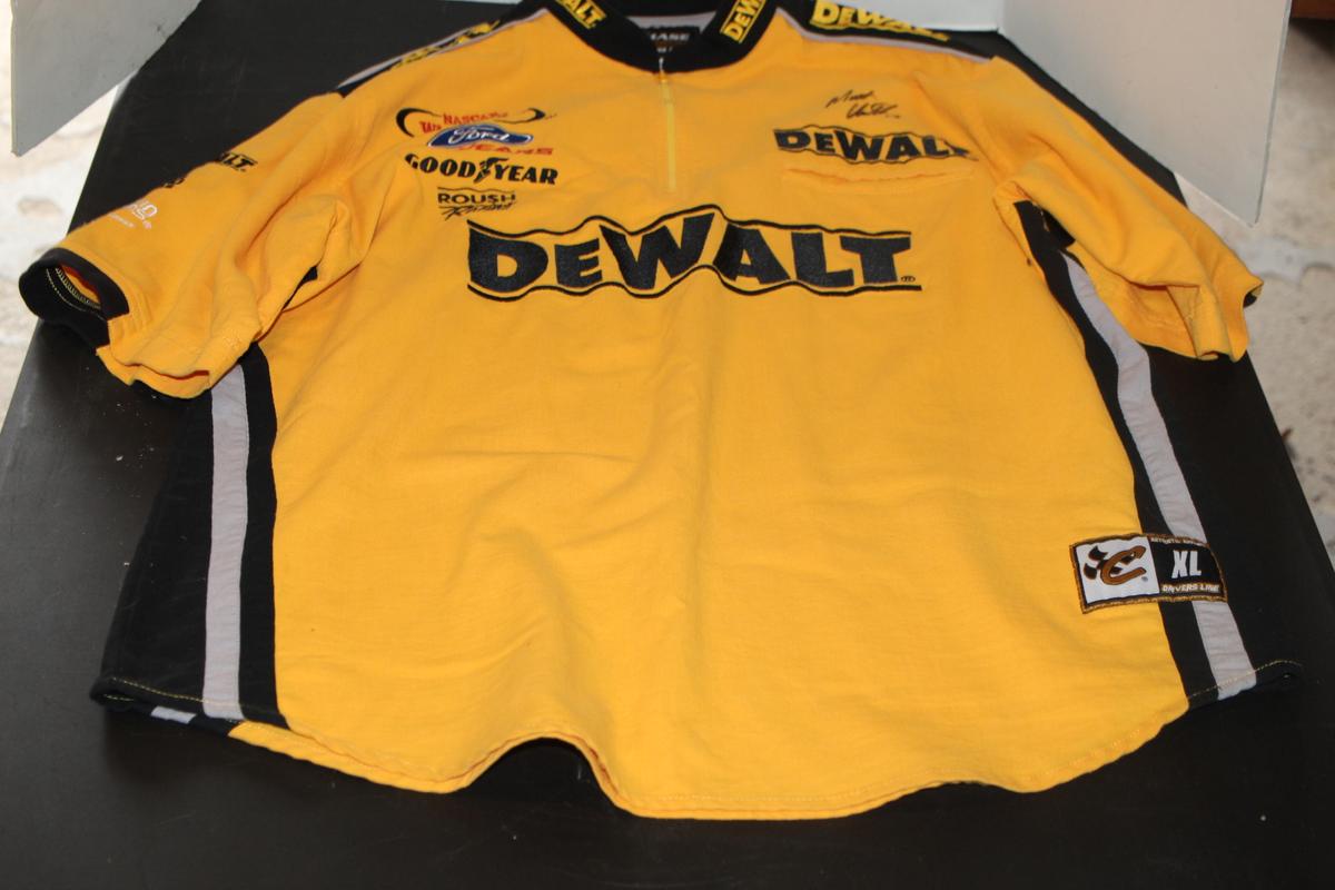 Matt Kenseth Signed DeWalt Jersey, No COA, Chase Authentics Drivers Line, Size XL