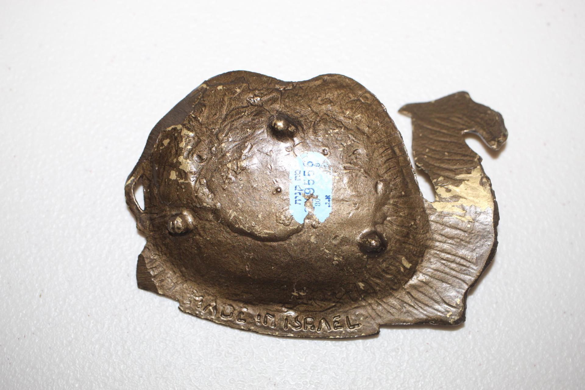 Vintage Brass Camel Jerusalem Jewelry/Trinket Dish, Made In Israel, 4 1/2"