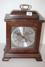 Hamilton Clock, Battery Operated, Wood, Glass, 15" x 11 1/2" x 6 1/2"