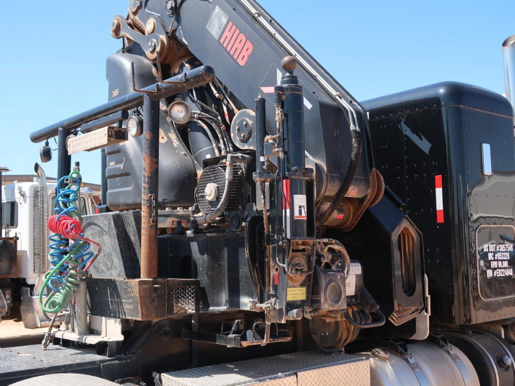 (2014) PETERBILT 367 FLATBED CRANE TRUCK, DUAL TANDEM AXLE, CUMMINS ISX15-485,13-SPEED EATON