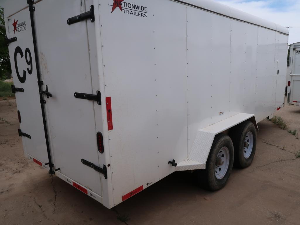 2018 20’ NATIONWIDE ENCLOSED T/A TRAILER, CONTENTS INCLUDED VIN # 3R9BF2025K1202415