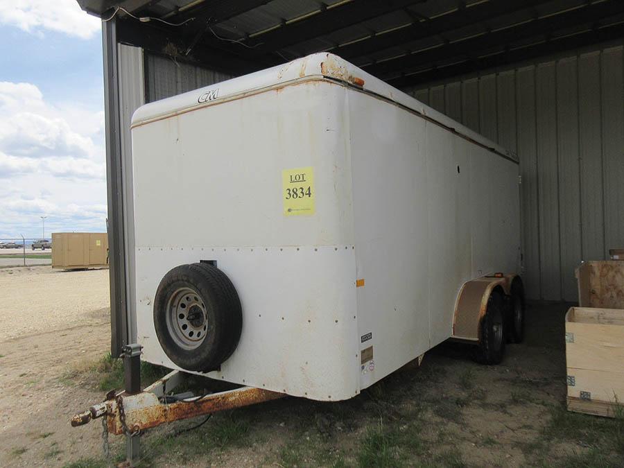 2002 CM ENCLOSED CARGO TRAILER, APPROX. 16'FT X 80'', VIN# 49TCB162331060489, OKLAHOMA PLATES: AN-