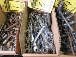 ASSORTED WRENCHES: END WRENCHES, ADJUSTABLE WRENCHES