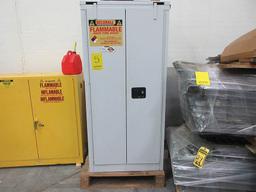 SECURALL FLAMMABLE LIQUID STORAGE CABINET, W/ CONTENT