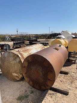 (2) WILLBORN STEEL TANKS, 96'' L, 42'' DIA.