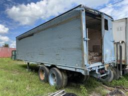 FRUEHAUF 30' STORAGE SEMI-TRAILER, LAST OF THE VIN IS FW91455, MISSING A WHEEL/TIRE, COMES WITH