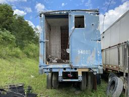 FRUEHAUF 30' STORAGE SEMI-TRAILER, LAST OF THE VIN IS FW91455, MISSING A WHEEL/TIRE, COMES WITH