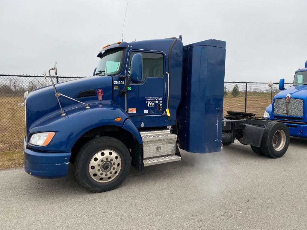 2014 KENWORTH T440 TRACTOR, SINGLE AXLE, DAY CAB, COMPRESSED NATURAL GAS (CNG), CUMMINS ISLG 320 CNG