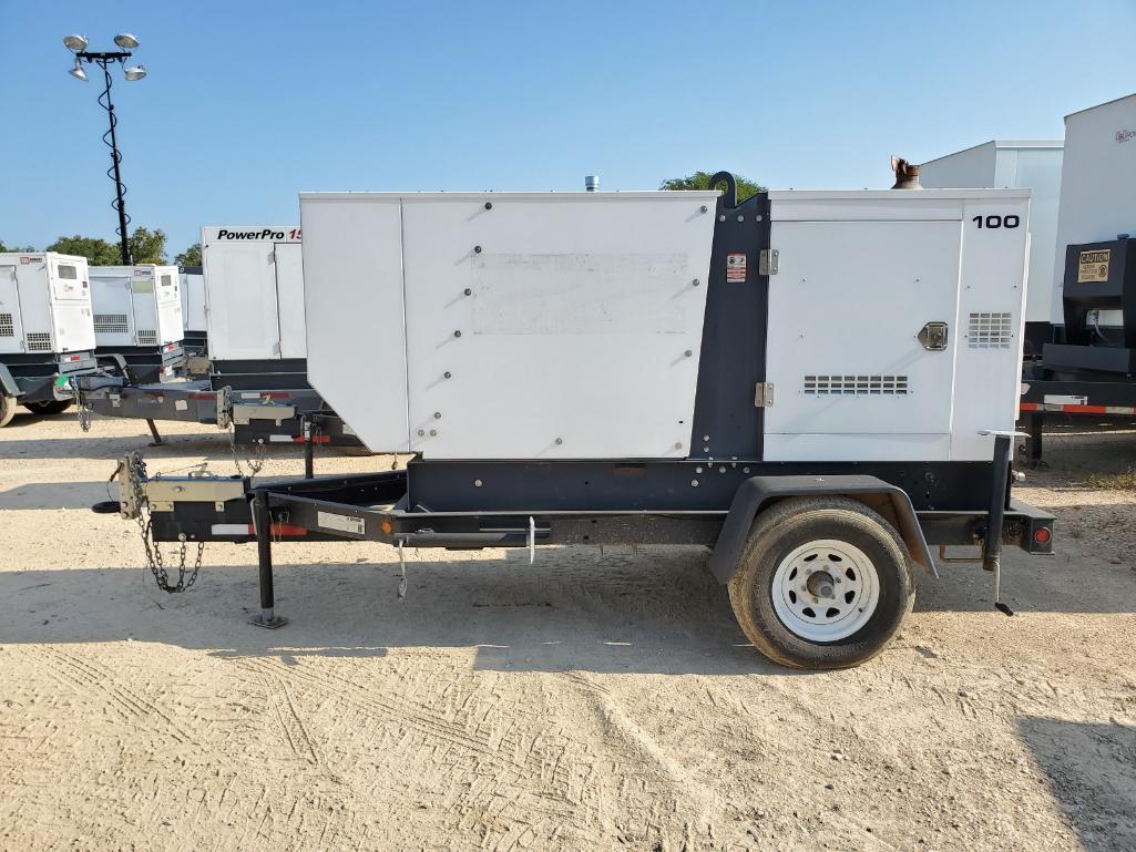 2016 GENERAC GASEOUS 100 KVA NG/LPG TOWABLE GENERATOR, MODEL MDG100M, DRO CONTROL,