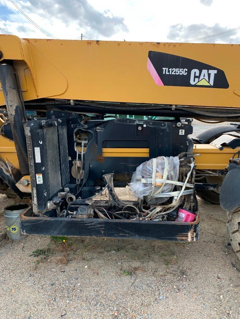 CATERPILLAR TL1255C 12,000 LB. CAPACITY TELEHANDLER, 4-WHEEL STEERING, 72'' CARRIAGE, 72'' FORKS, NO