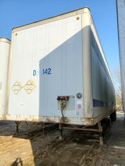 1998 Wabash 53' Dry Van Trailer, Vin 1JJV532W1WL507045, Tandem Axle, Air Ride Suspension, Wood Van