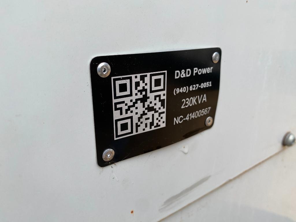 2015 HiPower 230 KVA Towable Generator, Dual Fuel Natural Gas or LP, Model HRNG230T6 SA-AP1 ENG