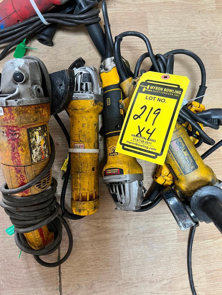 (4) Dewalt Grinders