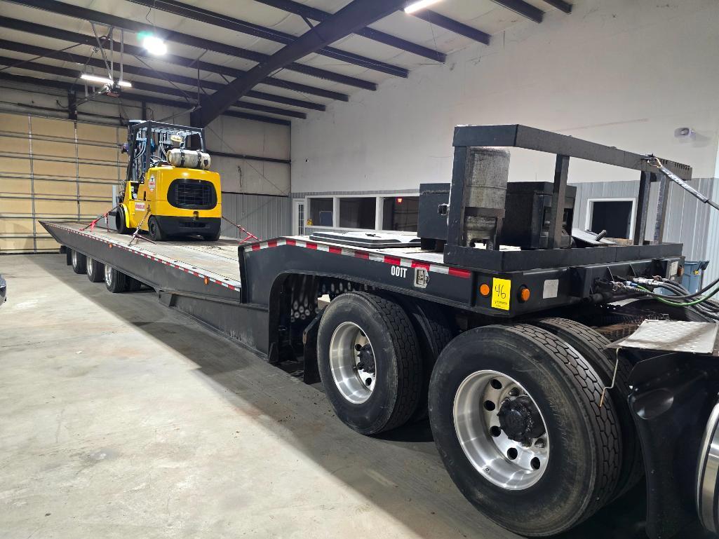 2011 Landoll Tri-Axle Traveling Axle Tilt Bed Trailer, Model 455, 43' Deck, 3'3" Tall Deck, Power