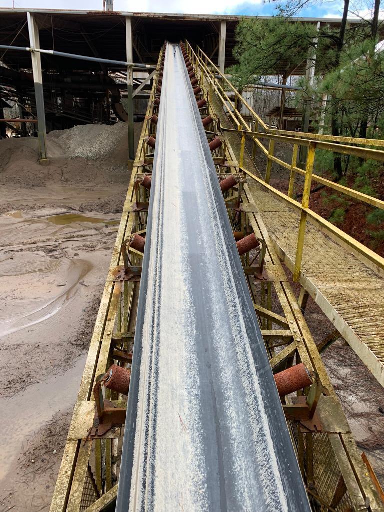 Belt Conveyor Approx. 2' W X 185' L & Hydraulic Jib