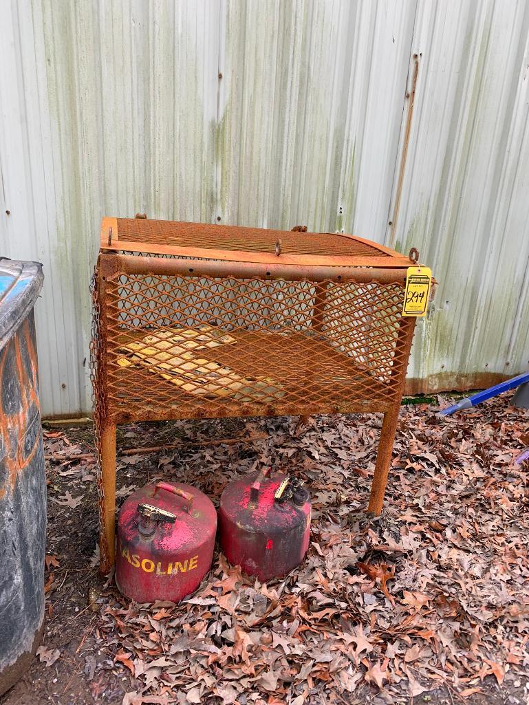 (2x) Steel Stock Racks w/ Content & Assorted Scrap Content Around Mechanics Garage