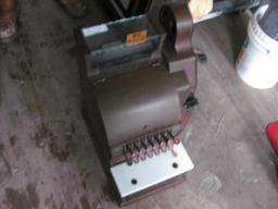 Antique National Brass Cash Register with Marble Tray