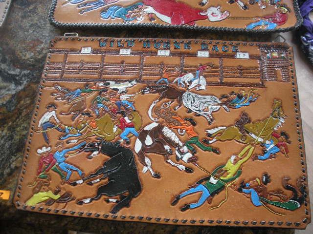 Hand Tooled Leather Rodeo Sceens