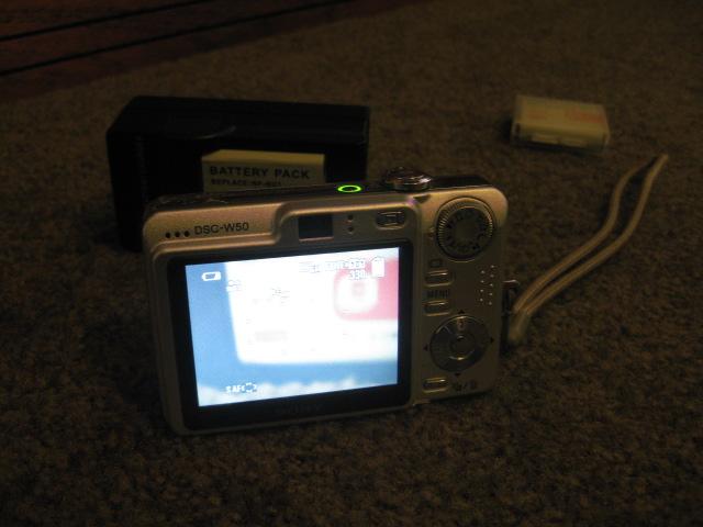 Sony Cyber Shot Digital Camera with Charger and 3 Batteries