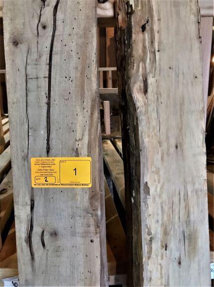 (2) Planed Ash Slabs 77 x 5-1/2 x 3,  74 x 5 x 3