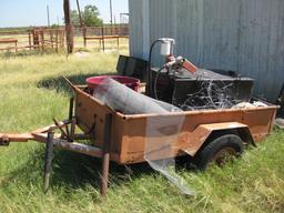 Small Single Axle Trailer with Fuel tank and pump.