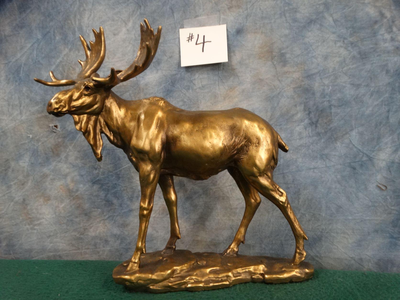 Bronze Coated Ceramic Moose