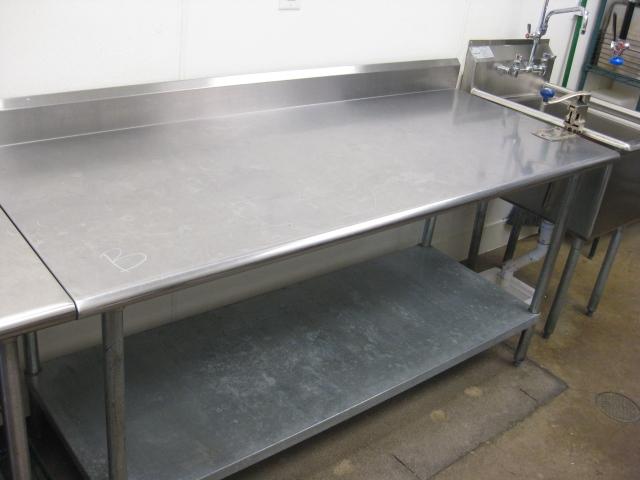 72" x 30" Stainless Steel Worktable with Back Splash