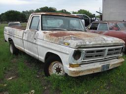 1972 Ford F-250 Pickup Truck 2WD Sold Bill of Sale VIN F25VKN84885