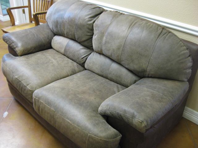 Leather Sofa, Love Seat and Over Stuff Chair