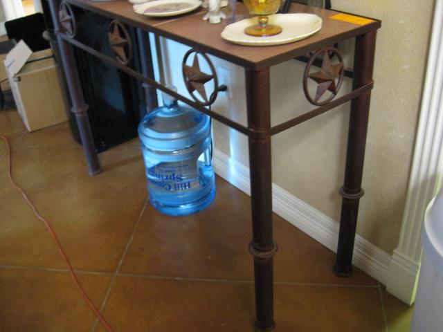 Texas Star Iron and Wood Hall Table