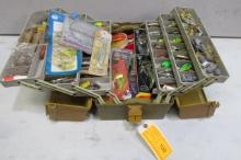 Tan Fishing Tackle box and Tackle